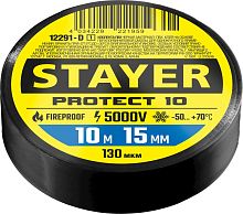 12291-D_z01  STAYER Protect-10 черная изолента ПВХ, 10м х 15мм