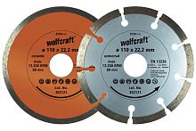 1 набор алмазных отрезных дисков wolfcraft 8390000
