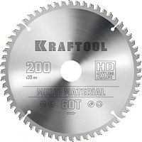 36953-200-30 KRAFTOOL  Multi Material, 200 х 30 мм, 60Т, пильный диск по алюминию