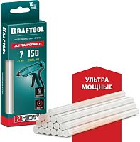 06837-16  KRAFTOOL Ultra Power ультрамощные прозрачные клеевые стержни, d 7 x 150 мм  (7-8 мм)  16 шт. 100 г.