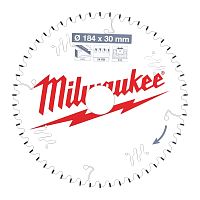 4932471299 MILWAUKEE  Пильный диск для циркулярной пилы по алюминию184x30x2,4x54 трапецевидный зуб/плоский зуб отрицат. угол (замена для 4932352329)