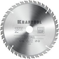 36951-250-30 KRAFTOOL  Optima, 250 х 30 мм, 40Т, пильный диск по дереву