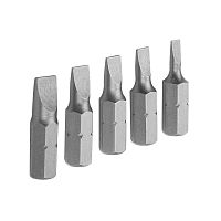 TT20285 TOLSEN Набор вставок (бит) торцевых 1/4", Slotted, 3-6,5 мм, 25 мм, 5 предметов