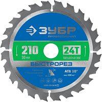 36901-210-30-24_z01  ЗУБР Быстрорез 210 x 30мм 24Т, диск пильный по дереву
