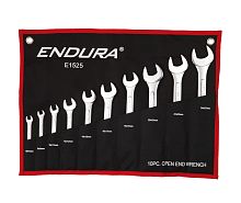 Набор рожковых гаечных ключей Endura E1525, 10 шт (6 - 27 мм)