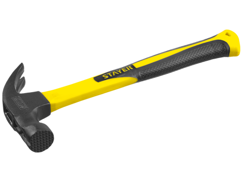 Молоток-гвоздодер Fiberglass с магнитным держателем, серия PROFESSIONAL Stayer 2027-450 Молоток-гвоздодер Fiberglass с магнитным держателем, серия PROFESSIONAL Stayer 2027-450