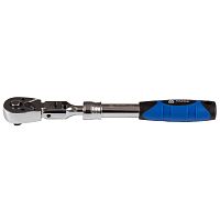 010-33814 МАСТАК Трещотка 3/8", 250-350 мм, 72 зубца, флажковая с кнопкой, шарнирная, телескопическая с фиксатором