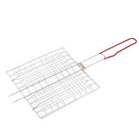 Решетка-гриль 230 x 230 мм, хромированная, PVC рукоятка Sparta 69635