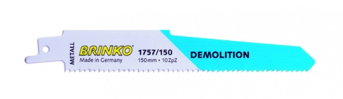 Полотно для сабельной пилы по металлу DEMOLITION 150 мм Brinko 1757/150 992190 Полотно для сабельной пилы по металлу DEMOLITION 150 мм Brinko 1757/150 992190