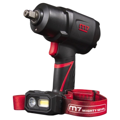 NC-4255QL MIGHTY SEVEN Гайковерт пневматический ударный 1/2", 1627 Нм, в комплекте налобный фонарь NC-4255QL MIGHTY SEVEN Гайковерт пневматический ударный 1/2", 1627 Нм, в комплекте налобный фонарь