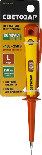 Пробник электрический СВЕТОЗАР SV-45161-15 фото 2 Пробник электрический СВЕТОЗАР SV-45161-15 фото 2