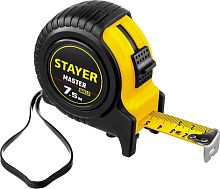 34025-07_z01 STAYER  MASTER 7,5м / 25мм рулетка в ударостойком обрезиненном корпусе