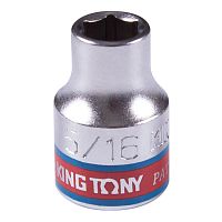 333510S KING TONY Головка торцевая стандартная шестигранная 3/8", 5/16", дюймовая
