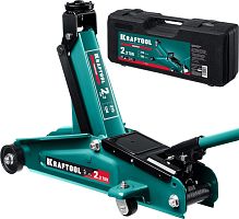 43452-2-K  KRAFTOOL RIGID 2.2т 130-375мм подкатной домкрат с увеличенным подъемом в кейсе