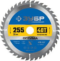36903-255-30-40_z01  ЗУБР Оптима 255 x 30мм 40Т, диск пильный по дереву