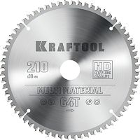 36953-210-30 KRAFTOOL  Multi Material, 210 х 30 мм, 64Т, пильный диск по алюминию