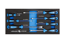 Набор отверток плоских 7 шт., ложемент EVA HOEGERT HT7G132