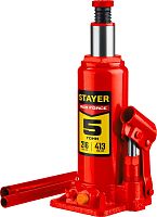 43160-5_z01  STAYER RED FORCE 5т 216-413мм домкрат бутылочный гидравлический