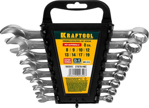 Ключ гаечный комбинированный KRAFTOOL EXPERT 27079-H8C фото 3 Ключ гаечный комбинированный KRAFTOOL EXPERT 27079-H8C фото 3