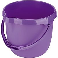 Ведро пластмассовое круглое 12л, фиолетовое ТМ Elfe 92957