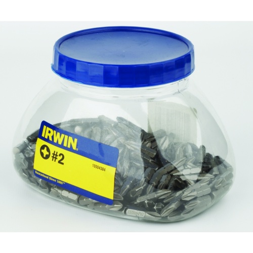 10504383 IRWIN Бит 1/4 / 25 mm, Pozidriv Pz2 ( упаковка 250 шт.) Grabit Jar