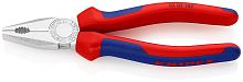0305180SB KNIPEX Плоскогубцы комбинированные, 180 мм, хром, 2-комп ручки, SB