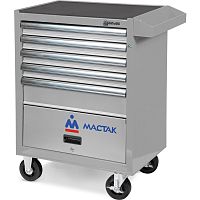 522-05581MG МАСТАК Тележка инструментальная, 5 полок и отсек, <ОПТИМА>, серая