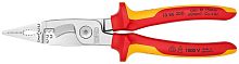 KN-1386200SB KNIPEX Клещи электромонтажные VDE, 6-в-1, 200 мм, хром, 2-комп диэлектрические ручки, SB