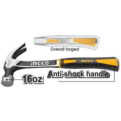 Молоток-гвоздодер INGCO HCH8816 Молоток-гвоздодер INGCO HCH8816