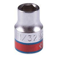 333515S KING TONY Головка торцевая стандартная шестигранная 3/8", 15/32", дюймовая