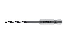 29603-3 STAYER  НЕХ-1/4", d 3.0 х 84 мм, сверло по металлу для винтовертов и шуруповертов IMPACT READY