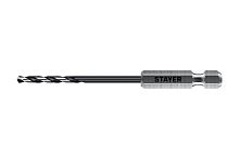 29603-2.5 STAYER  НЕХ-1/4", d 2.5 х 79 мм, сверло по металлу для винтовертов и шуруповертов IMPACT READY