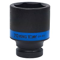 Головка торцевая ударная глубокая шестигранная 1", 70 мм KING TONY 843570M
