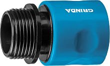8-426502  GRINDA PROLine TT-34E, соединитель быстросъемный для шланга 3/4", с внешней резьбой