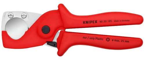 9020185SB KNIPEX PlastiCutR Труборез-ножницы для шлангов и защитных труб, d 25 мм, длина 185 мм, SB