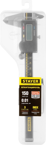 Штангенциркуль цифровой STAYER PROFESSIONAL 34410-150 фото 2 Штангенциркуль цифровой STAYER PROFESSIONAL 34410-150 фото 2