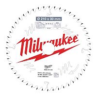 4932471325 MILWAUKEE  Пильный диск для торцовочной пилы по дереву 210x30x2.8x48 скошенные зубья (замена для 4932259136)