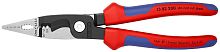 KN-1382200SB KNIPEX  Клещи электромонтажные, 6-в-1, 200 мм, фосфатированные, 2-комп ручки, SB