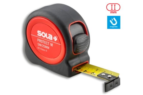 50570601 SOLA Рулетка Protect M PE 525, L=5 м, магнитная, 25 мм, II класс 50570601 SOLA Рулетка Protect M PE 525, L=5 м, магнитная, 25 мм, II класс
