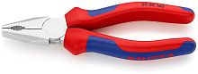 0305160SB KNIPEX Плоскогубцы комбинированные, 160 мм, хром, 2-комп ручки, SB
