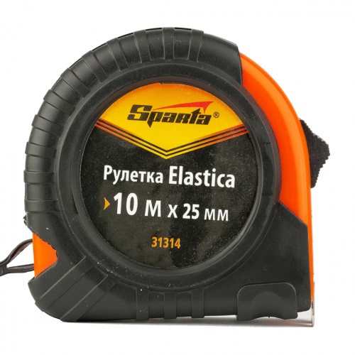 Рулетка Elastica, 10 м х 25 мм, обрезиненный корпус SPARTA 31314 Рулетка Elastica, 10 м х 25 мм, обрезиненный корпус SPARTA 31314