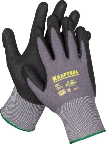 Перчатки с нитриловым покрытием из микро пены для точных работ KRAFTOOL EXPERT 11285-M Перчатки с нитриловым покрытием из микро пены для точных работ KRAFTOOL EXPERT 11285-M