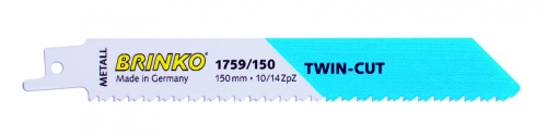 Полотно для сабельной пилы по металлу TWIN CUT 150 мм Brinko 1759/150 992195 Полотно для сабельной пилы по металлу TWIN CUT 150 мм Brinko 1759/150 992195