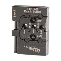 Матрица для опрессовки контактных Pin коннекторов типа Timer с уплотнителями: 0.5-1.0 мм2, 1.0-2.5 мм2, 2.5-4.0 мм2